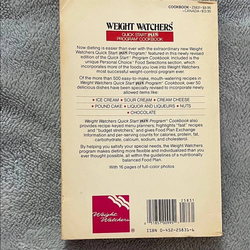 Vintage 80s-90s Weight Watchers Quick Start Program Cookbook 500 Recipes